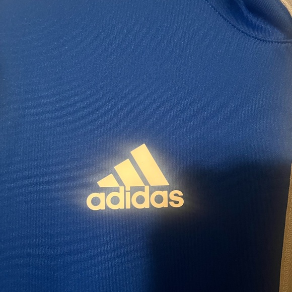 NWOT Adidas Athletic Women’s Royal Blue Hoodie with Gray Accents Size Medium - Picture 2 of 7